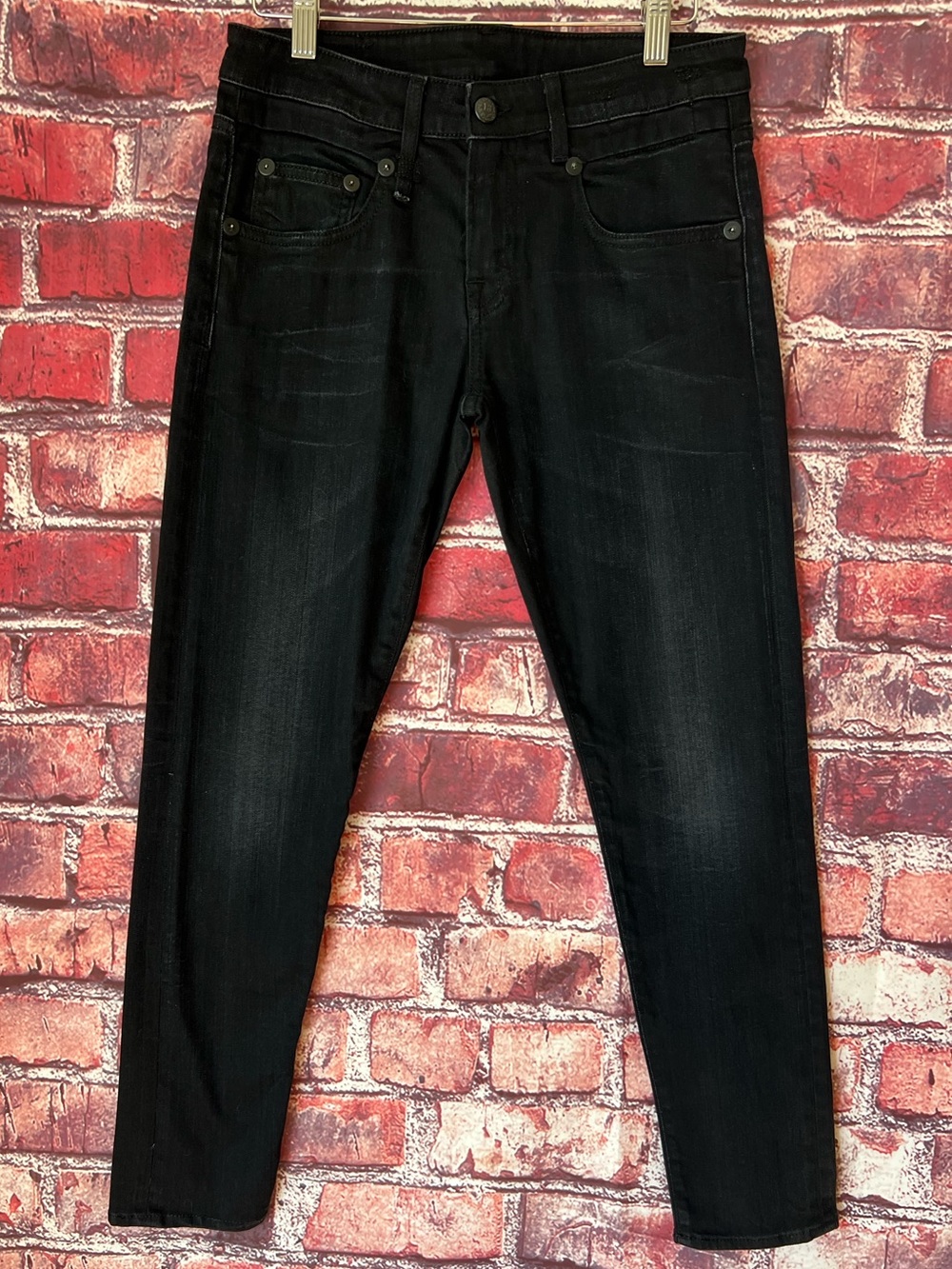 R13 Boy Skinny Washed Black Jeans Size 25 Made in Italy